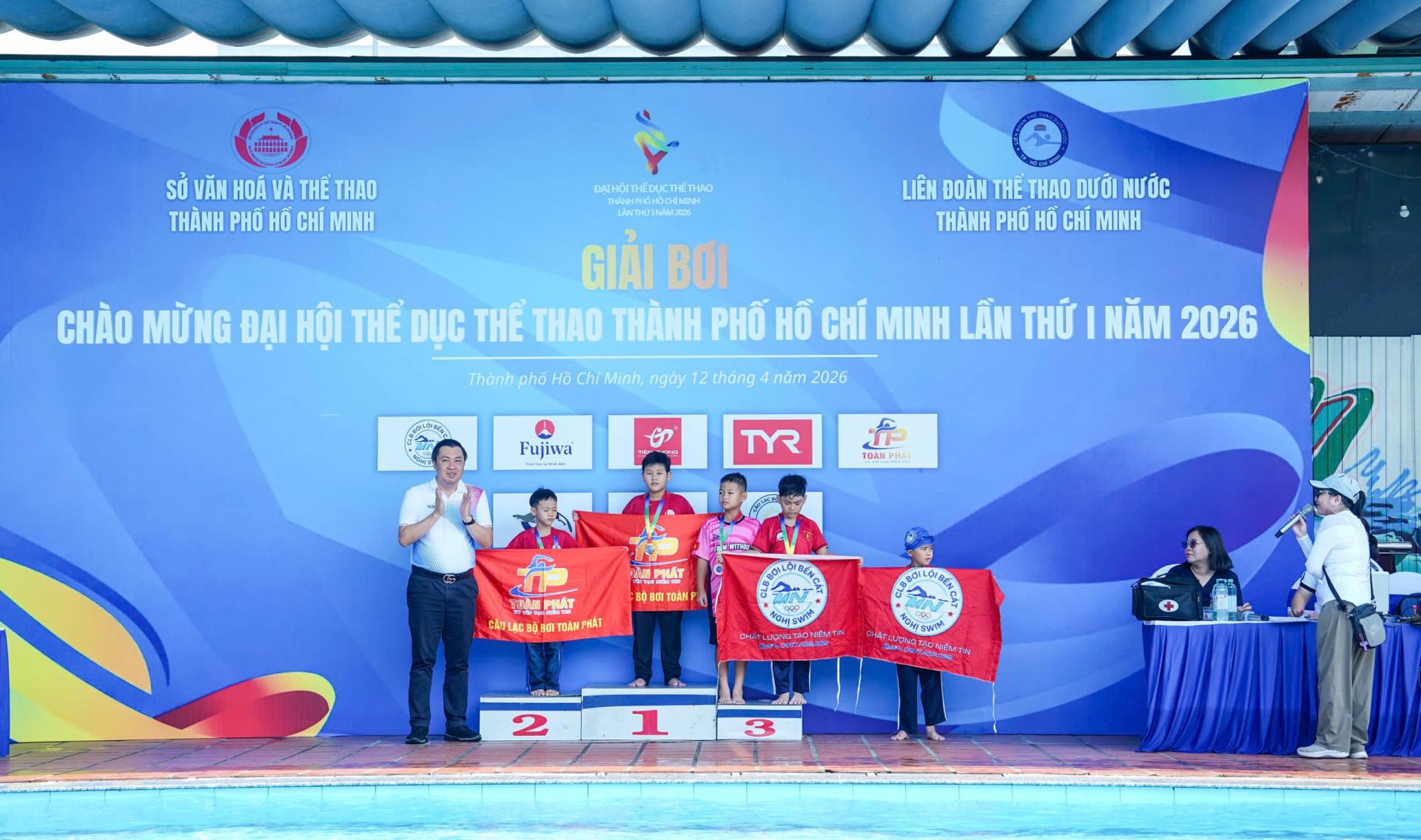 Khai mạc Giải bơi chào mừng Đại hội Thể dục thể thao TpHCM lần 1 năm 2026