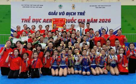 Aerobic  thành phố Hồ Chí Minh giữ vững ngôi Nhất Toàn đoàn tại Giải vô địch Trẻ  Thể dục Aerobic Quốc gia năm 2026.